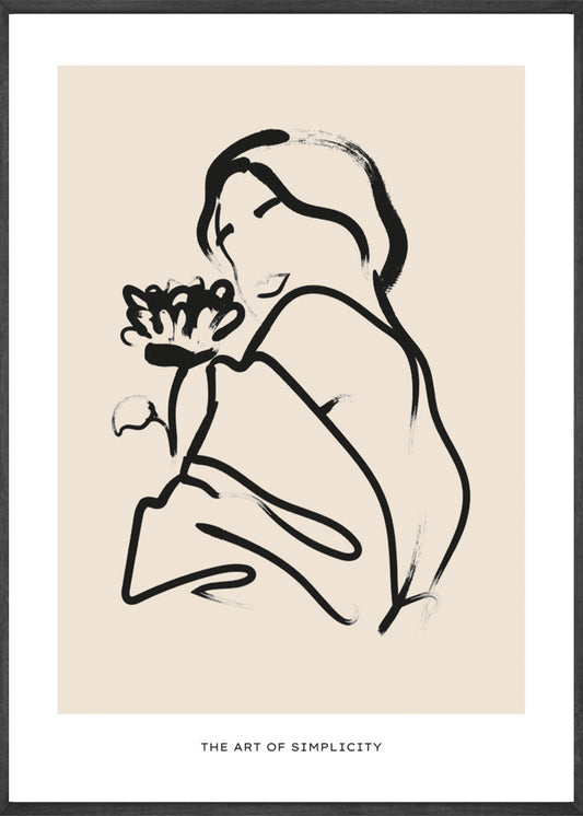 Line Art Women Art of Simplicity No1 Poster