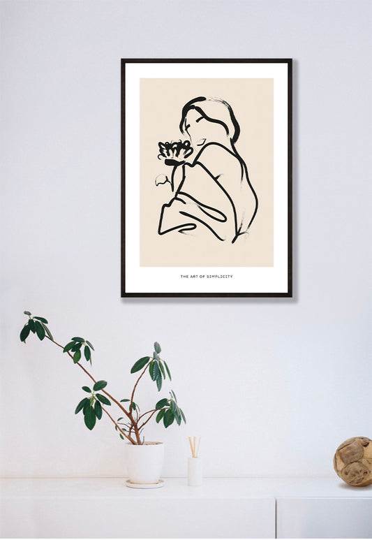 Line Art Women Art of Simplicity No1 Poster