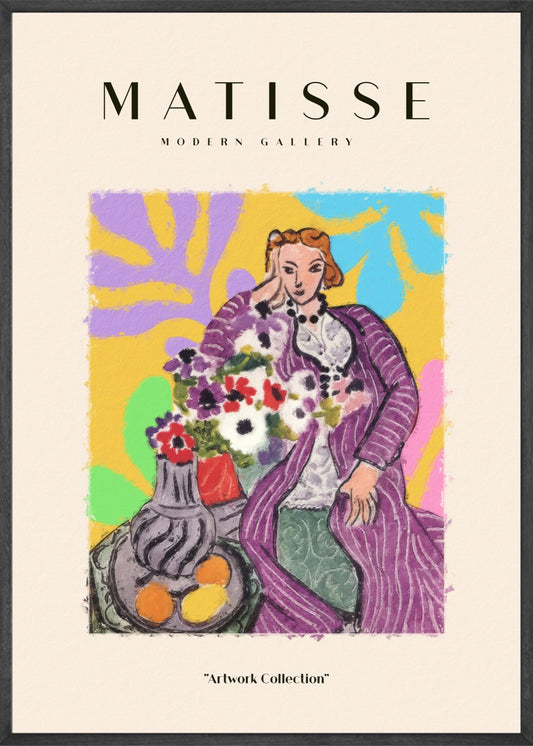 Vrouw met de Paarse Jas in Lijst, Henri Matisse